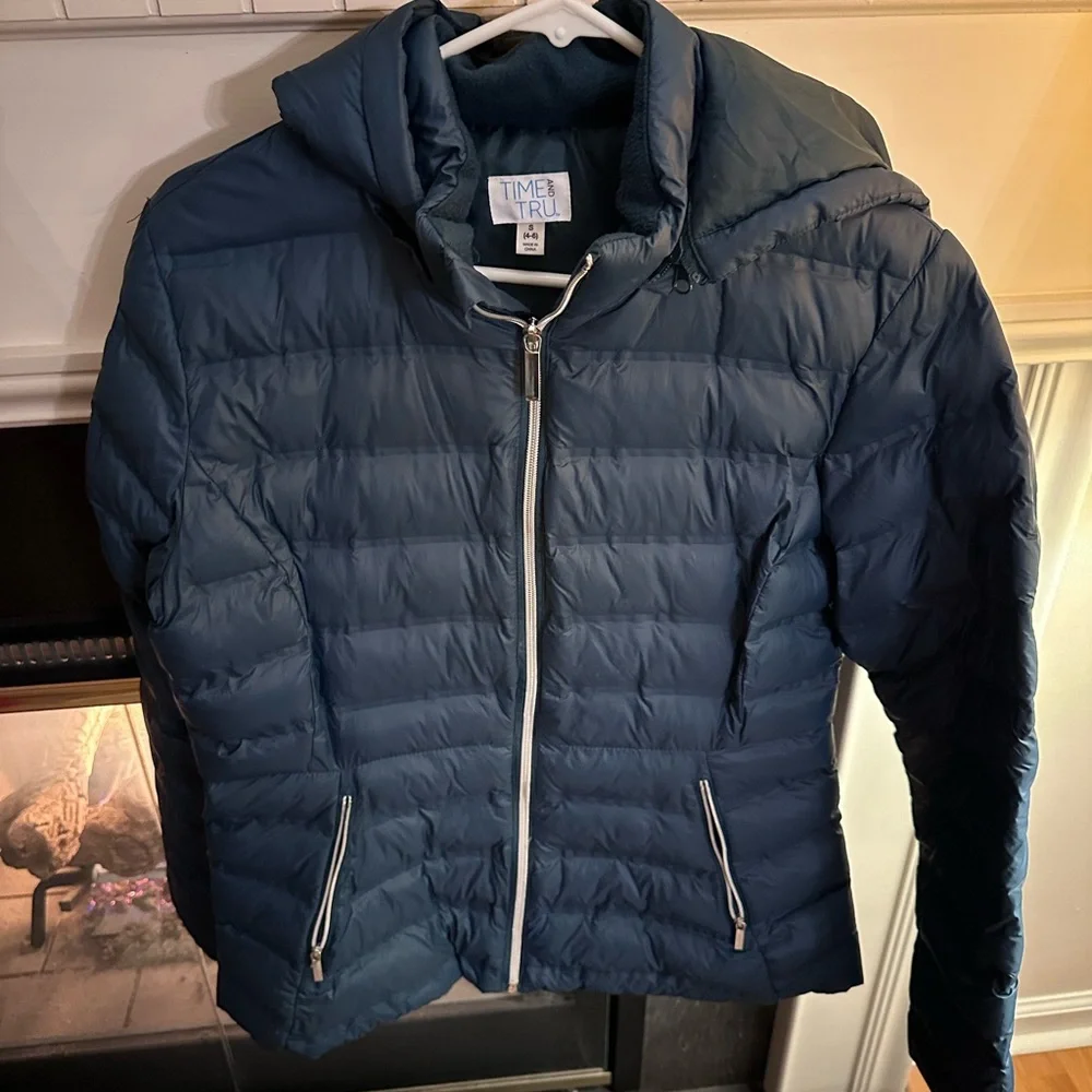 Time and Tru teal Quilted Jacket - Picture 1 of 6